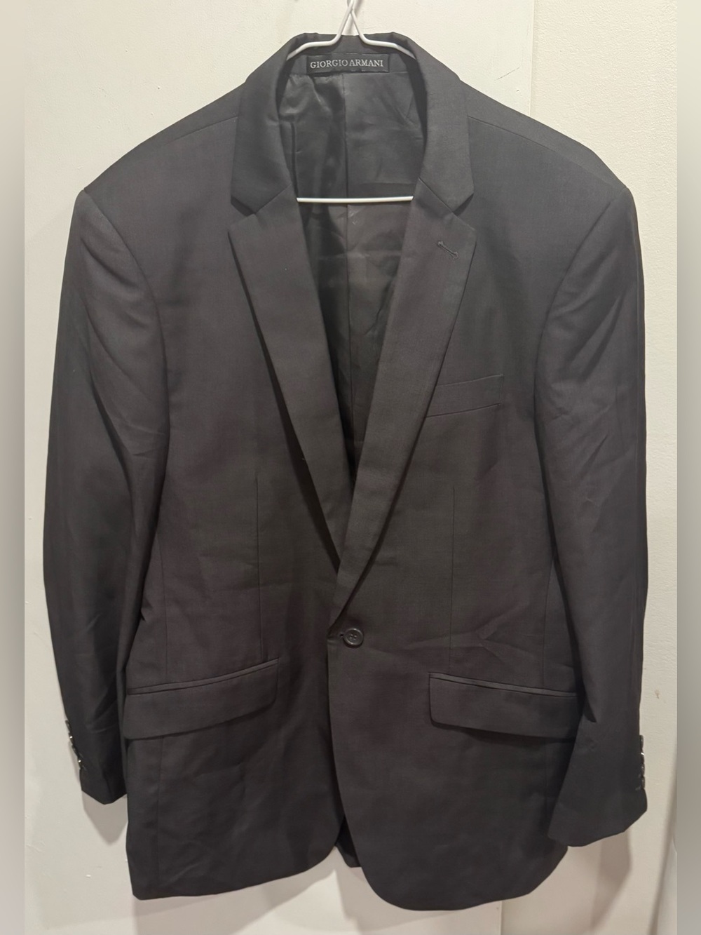 Vintage Giorgio Armani Le Collezioni Wool Blazer 50 premium high end charcoal
